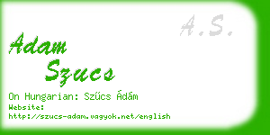 adam szucs business card